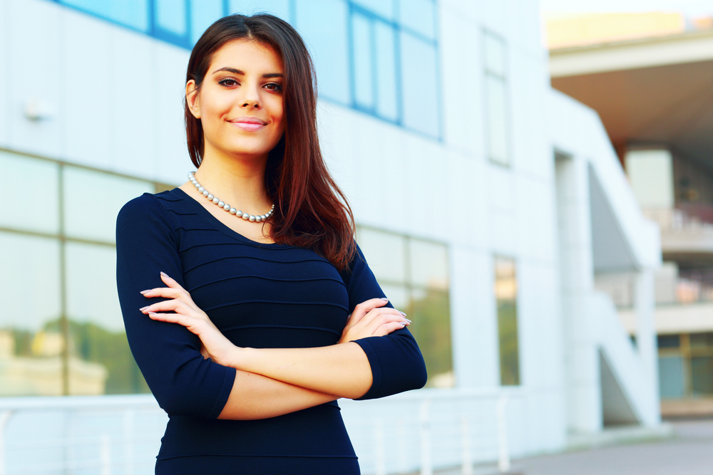 Portrait of a confident happy businesswoman